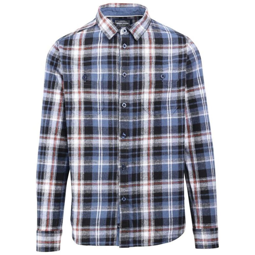 Trespass Mens Zalah Collared Shirt / Blue Check
